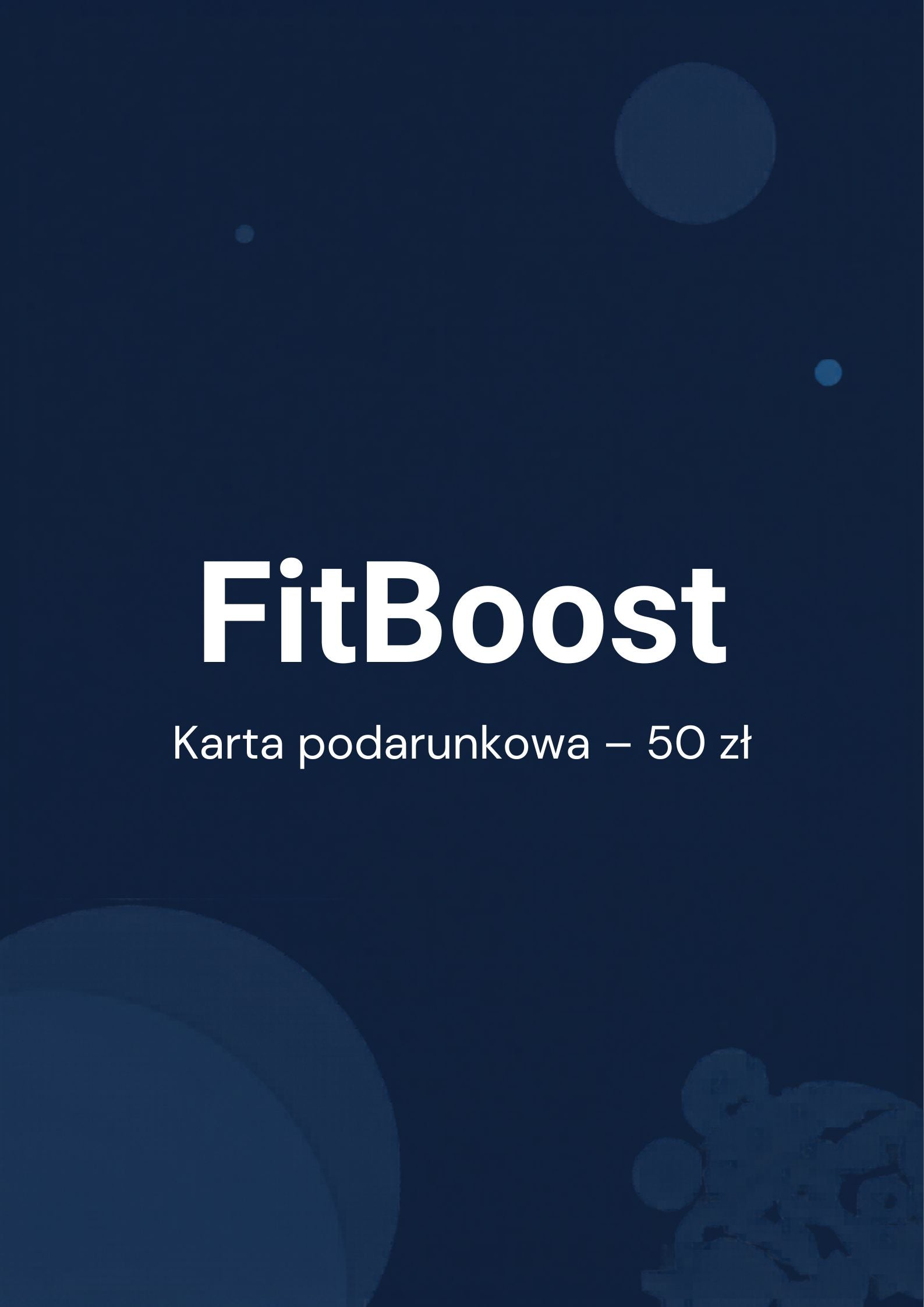 Karta podarunkowa do sklepu FitBoost o wartości 50 100 oraz 200 zł